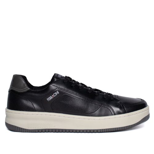 Sapatênis Masculino Ferracini Napa Conforto Preto/Cinza