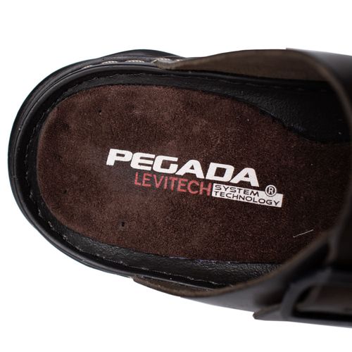 Sandália Masculina Pegada Float Levitech Couro Marrom Escuro
