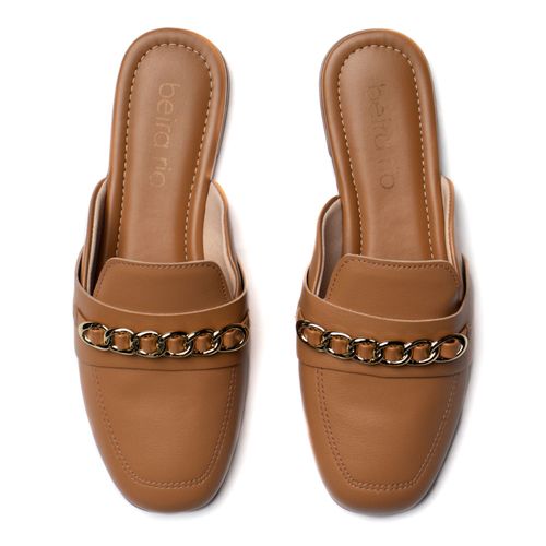 Sapatilha Mule Feminina Beira Rio Napa Turim Caramelo