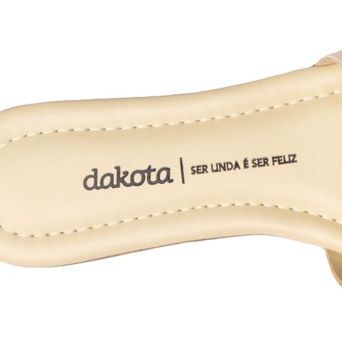 Sandália Feminina Dakota Rasteira Tiras Off White