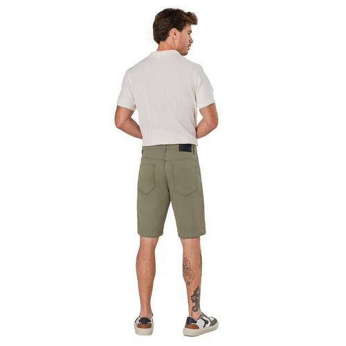 Bermuda Masculina Max Denim Sarja Verde Musgo