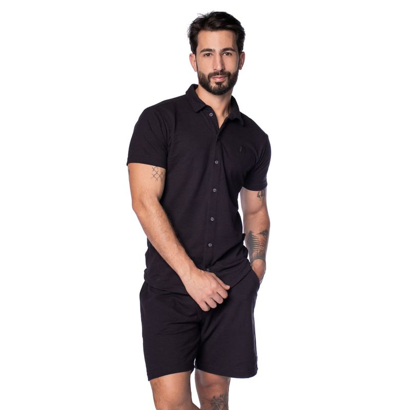 conjunto-masculino-gangster-81090002-polo-bermuda-logo-relevo-preto-10.49361-a