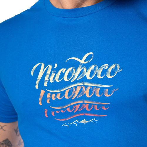 Camiseta Masculina Nicoboco Estampada Azul