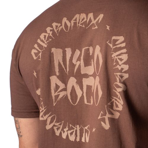 Camiseta Masculina Nicoboco Estampa Circular Urbana Marrom