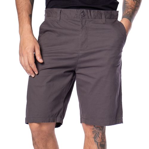 Bermuda Jeans Masculina Broken Rules Reta Cinza Escuro