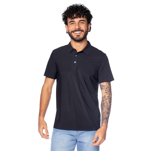 Camisa Polo Masculina Balboa Poliamida Elastano Preto