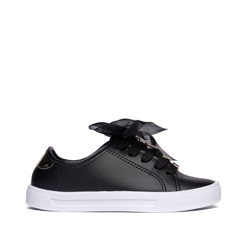 Tênis Infantil Molekinha com Laço de Tule Preto