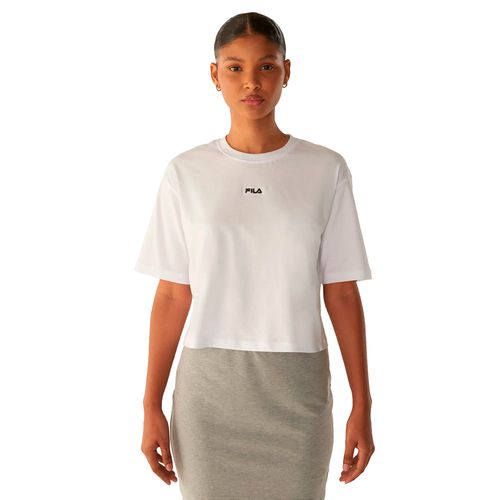 Camiseta Cropped Feminina Fila Comfort Classic Branco