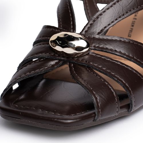 Sandália Feminina Dakota Salto Bloco Marrom Escuro