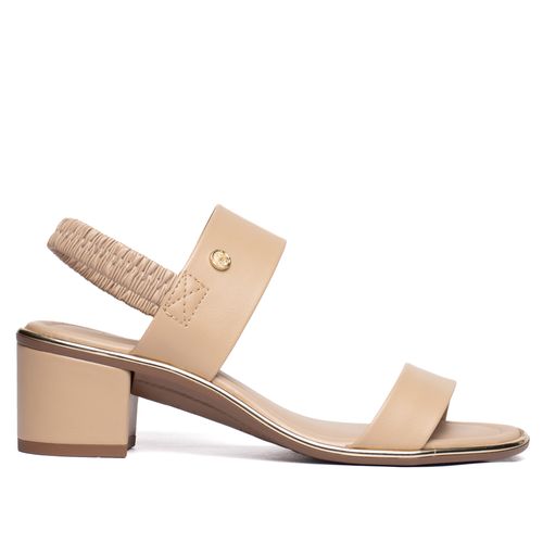 Sandália Feminina Beira Rio Napa Bege