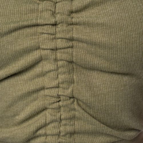 Blusa Feminina Habana Cropped Canelada Verde