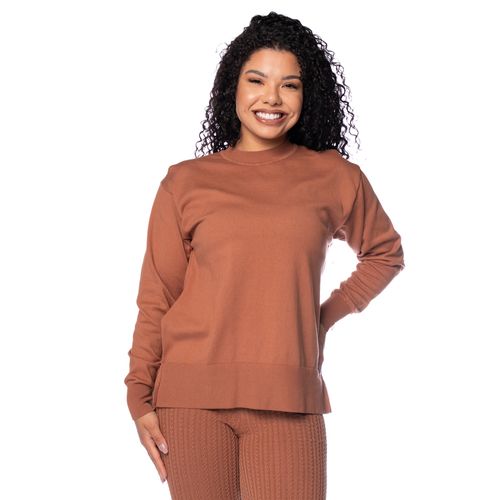 Blusa Feminina Biamar Algodão Mullet Marrom