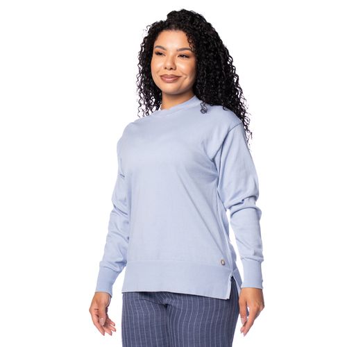 Blusa Feminina Biamar Mullet Algodão Azul