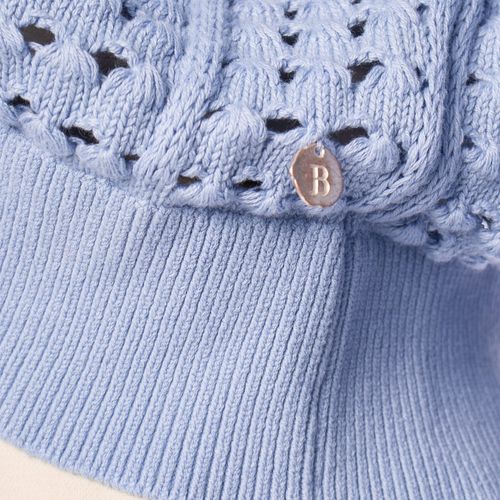 Casaco Feminino Biamar Algodão Pontos Vazados Azul