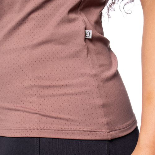 Blusa Feminina Estilo do Corpo Dry Glow UV Marrom