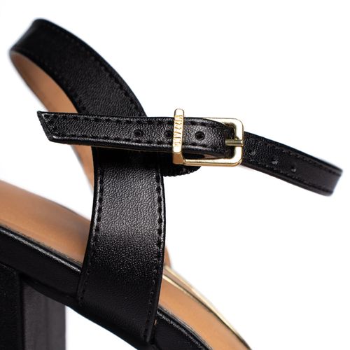 Sandália Feminina Vizzano Salto Alto Verniz Preto