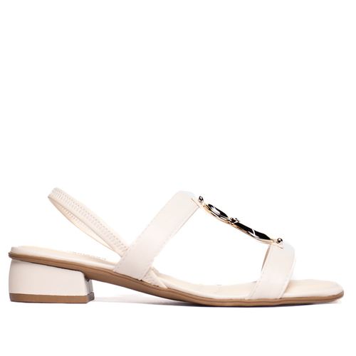 Sandália Feminina Mississipi Salto Bloco Off White