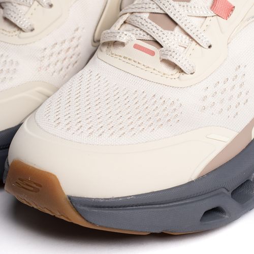 Tênis Feminino Skechers Glide Step Atlus Off White/Rosa