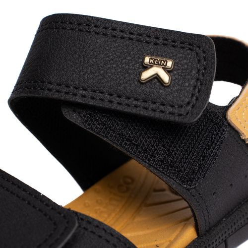 Sandália Infantil Klin Napa Tira Aderente Preto