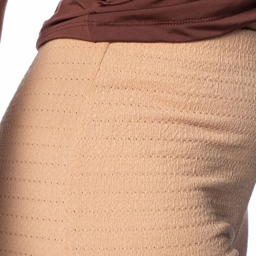 Calça Feminina The Style Box Wide Leg Cintura Alta Bege