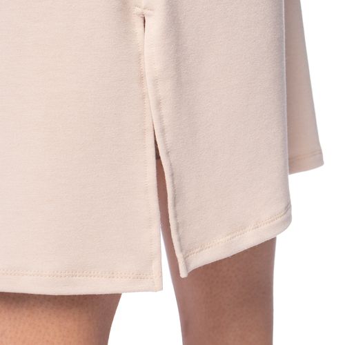 Saia Feminina Bruna E Bia Reta Cintura Alta Creme