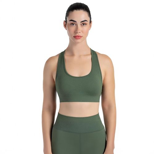 Top Feminino Olympikus Knit Minimal Seamless Verde