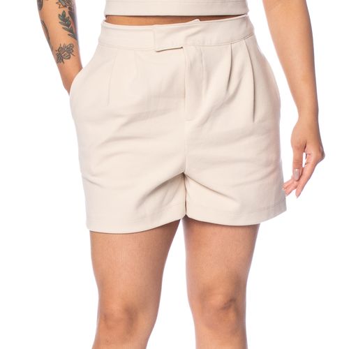 Short Feminino Endless Reto Cintura Alta Off White