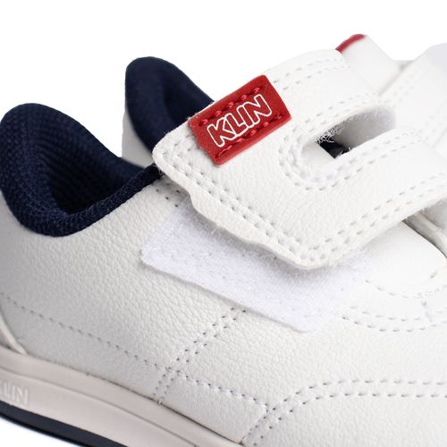 Tênis Infantil Klin Napa Tira Aderente Branco/Marinho