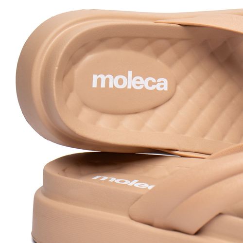 Chinelo Feminino Moleca Tira De Dedo Flatform Nude