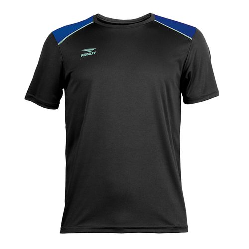 Camisa Masculina Penalty Shoulder Manga Curta Preto/Azul