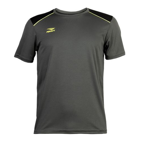 Camisa Masculina Penalty Shoulder Manga Curta Preto/Cinza