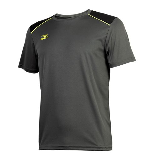 Camisa Masculina Penalty Shoulder Manga Curta Preto/Cinza