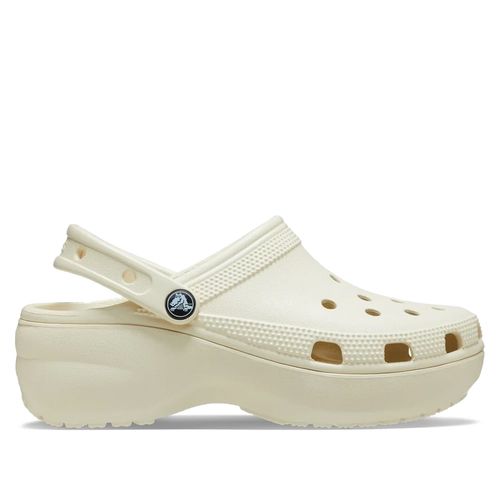 Sandália Clogs Feminina Crocs Classic Platform Bege