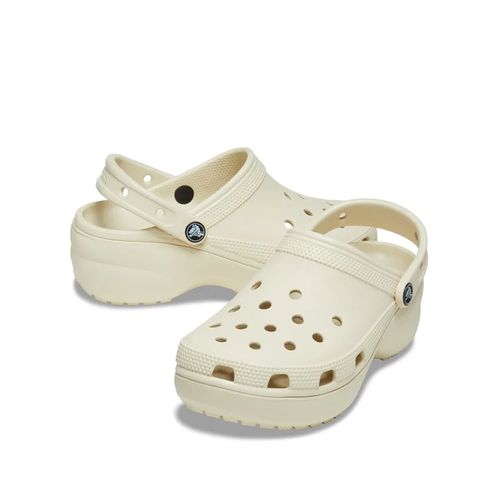 Sandália Clogs Feminina Crocs Classic Platform Bege