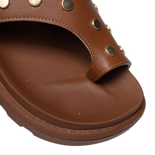 Chinelo Feminino Vizzano Flatform Metalizado Marrom