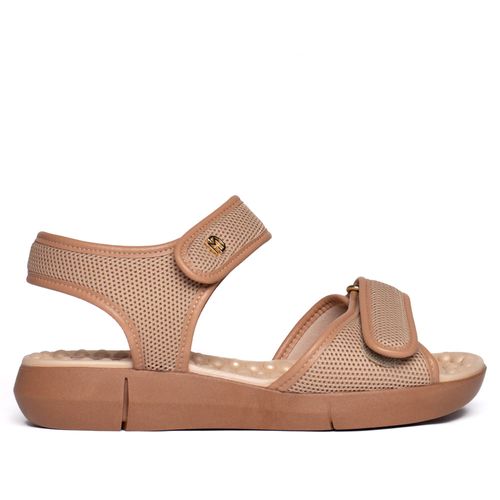 Sandália Feminina Modare Flatform Tiras Largas Bege/Nude