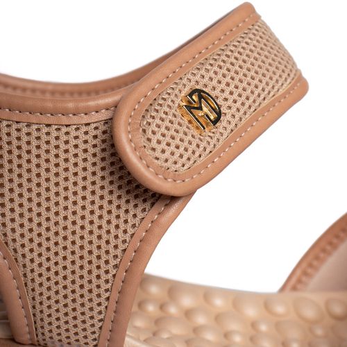 Sandália Feminina Modare Flatform Tiras Largas Bege/Nude