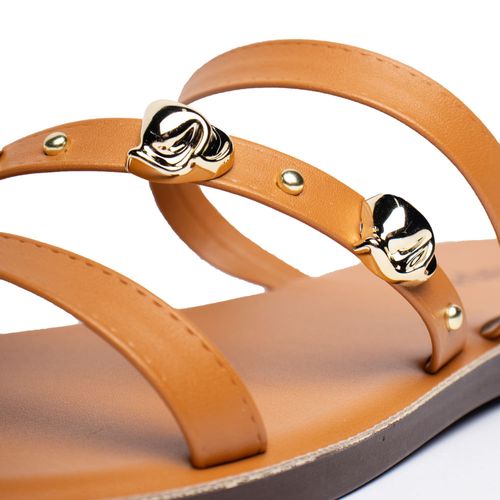 Rasteira Feminina Via Scarpa Napa Flatform Marrom