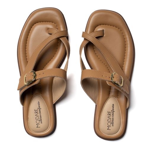 Rasteira Feminina Modare com Fivela Bege Escuro