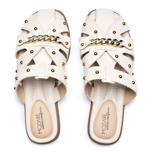 Clog Feminino Modare com Corrente Off White