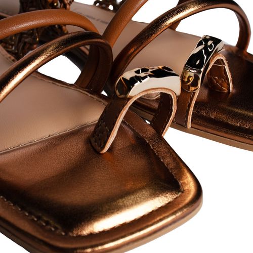 Rasteira Feminina Dakota Metalizado Dourado