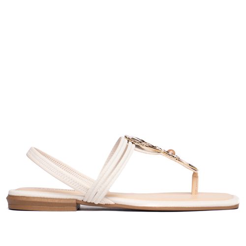 Sandália Feminina Mississipi Rasteira Salto Off White/Bege