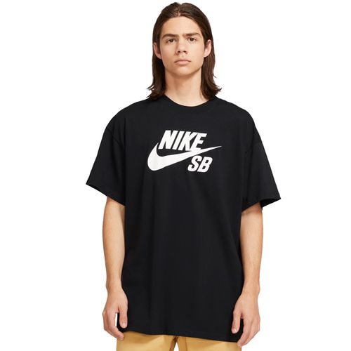 Camiseta Masculina Nike SB Oversized Logo Preta/Branca