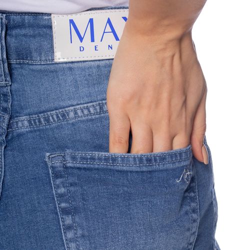 Calça Jeans Feminina Max Denim Mom Premium Azul