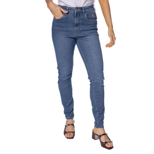Calça Jeans Feminina Max Denim Skinny Cintura Alta Azul