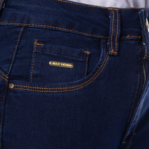Calça Jeans Feminina Max Denim Flare Petit Azul Escuro