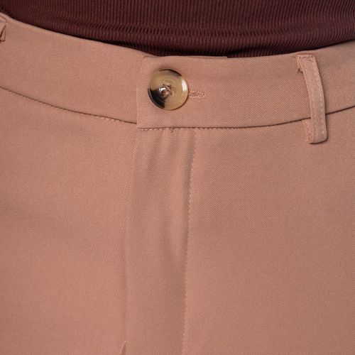 Calça Feminina Pellini Alfaiataria Reta com Bolsos Bege