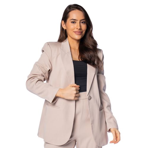 Blazer Feminino Pellini Alfaiataria com Bolsos Bege