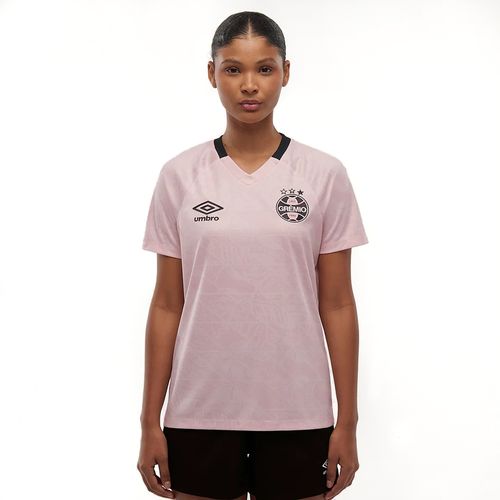 Camiseta Feminina Grêmio Umbro Outubro Rosa 2025 Rosa/preto
