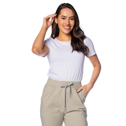 Blusa Feminina Rechsul Careca Manga Curta Branco